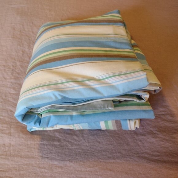Pottery Barn Teen Striped Duvet Cover Bed Bedskirt 4 Cases Queen Bed 6 Pieces - Picture 5 of 15